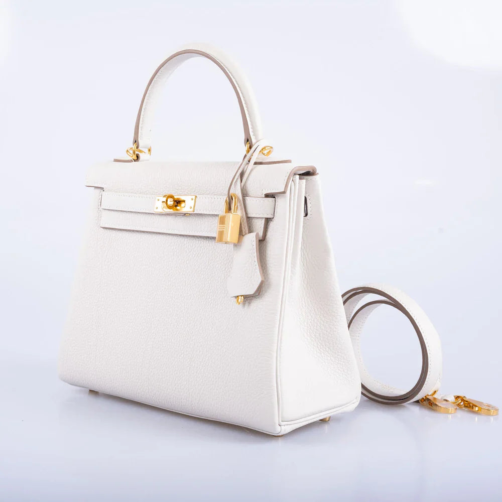 KELLY 25 RETOURNE GRIS PALE TOGO GOLD HARDWARE