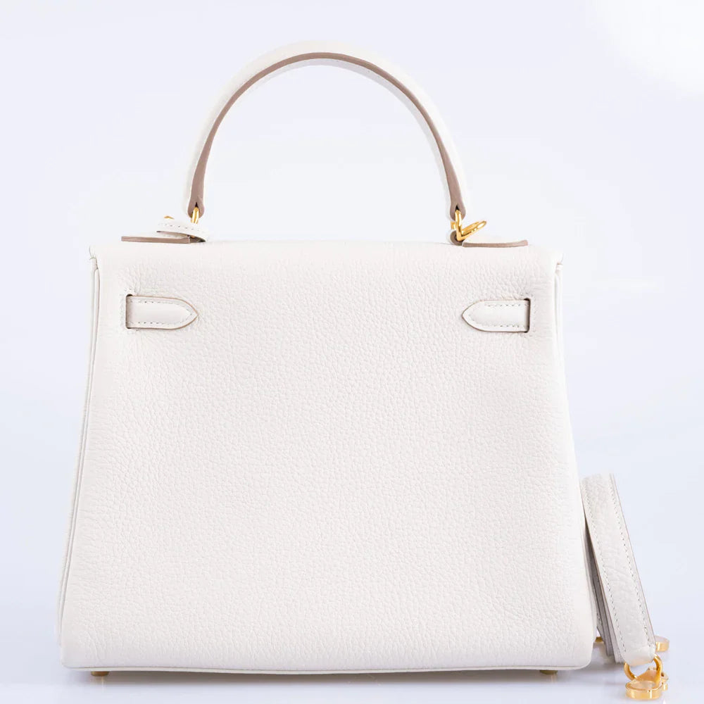 KELLY 25 RETOURNE GRIS PALE TOGO GOLD HARDWARE