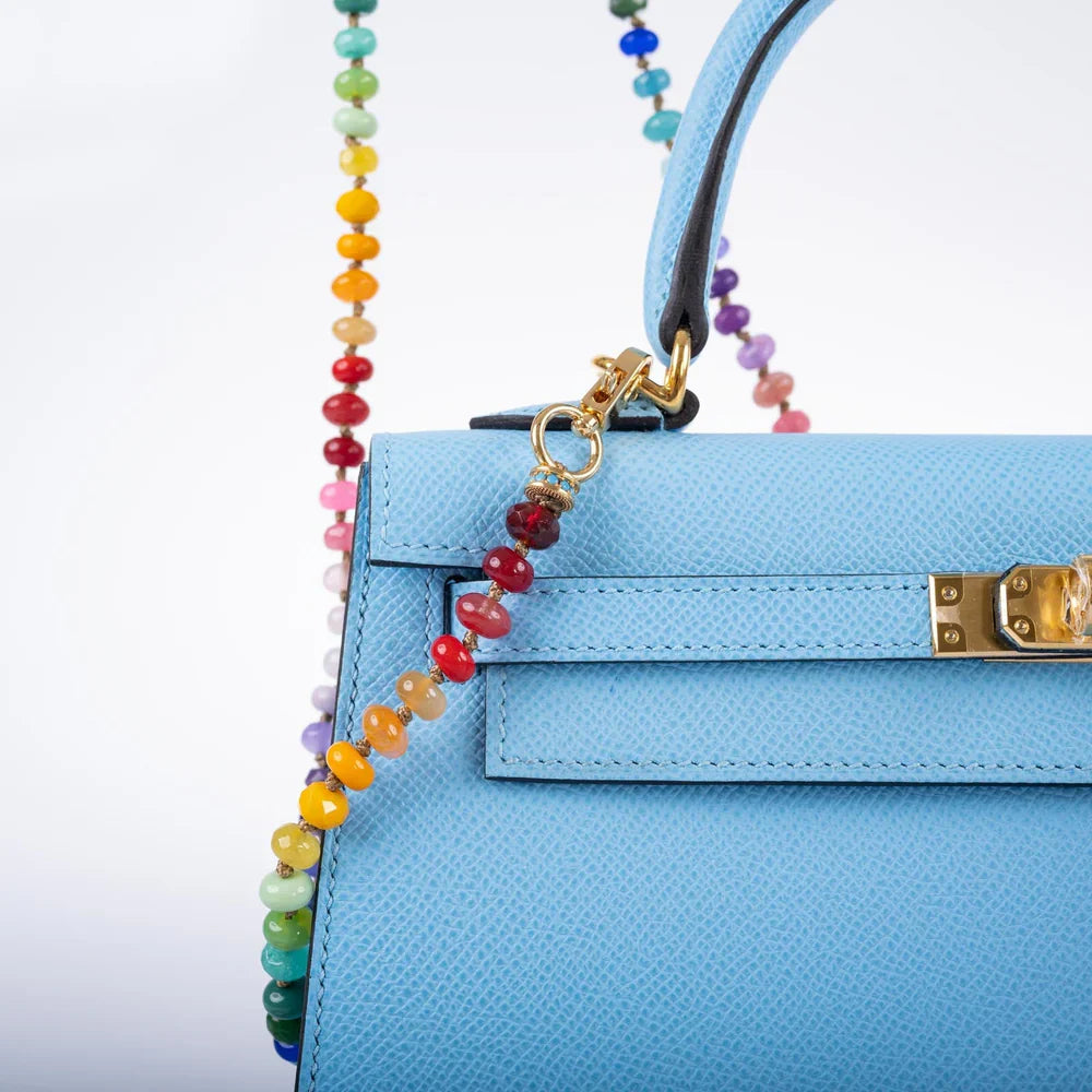 KELLY 25 SELLIER BLUE CELESTE EPSOM GOLD HARDWARE
