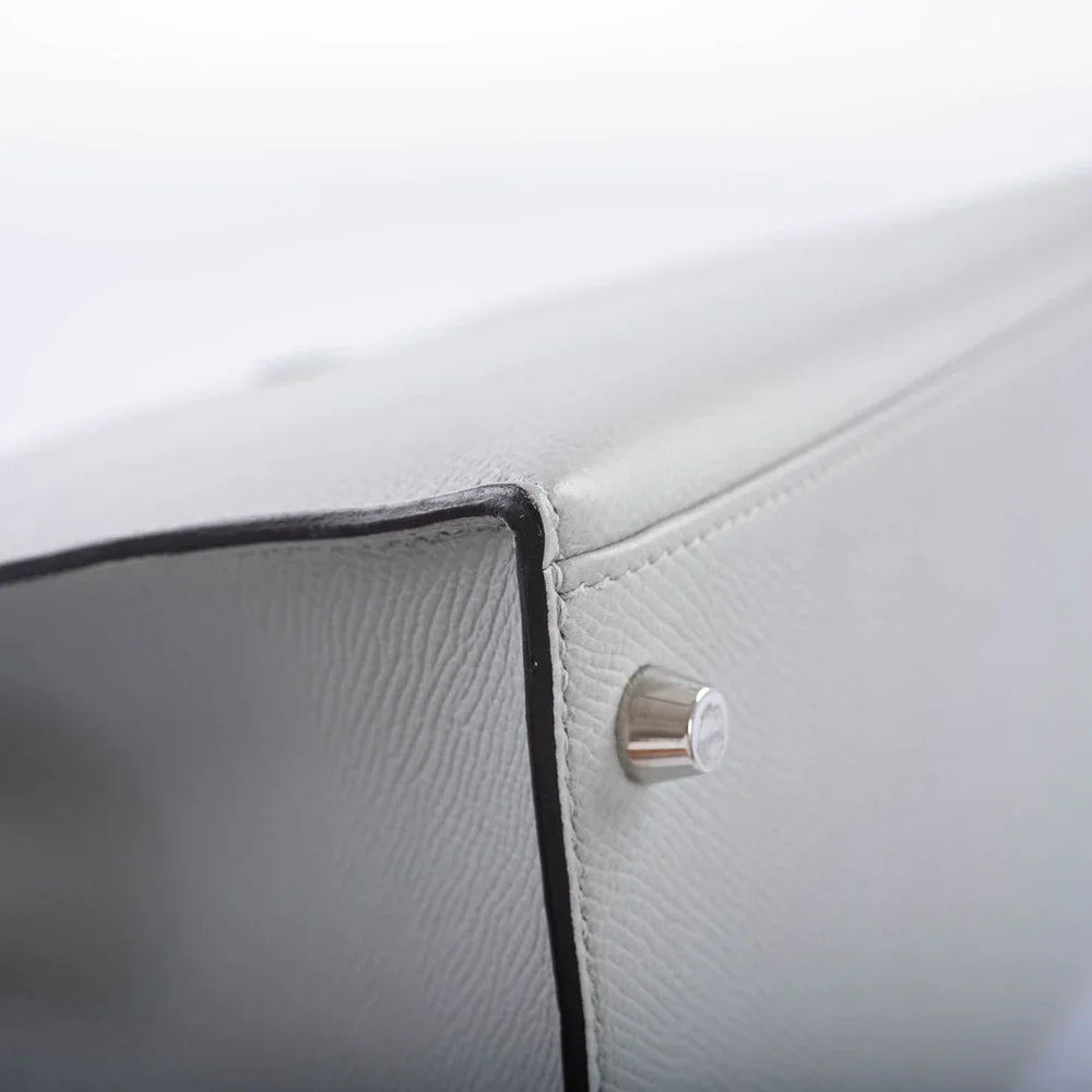 KELLY 28 SELLIER BLUE GLACIER EPSOM PALLADIUM HARDWARE