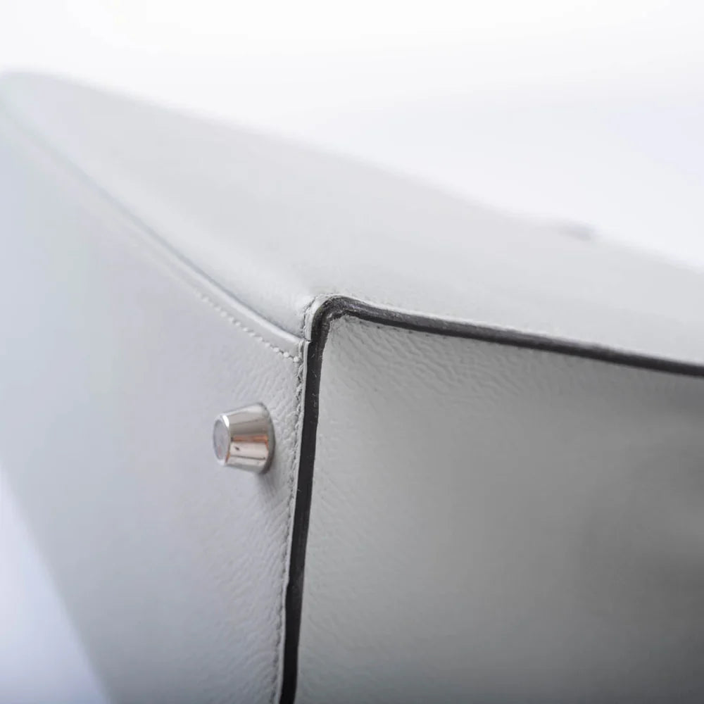 KELLY 28 SELLIER BLUE GLACIER EPSOM PALLADIUM HARDWARE