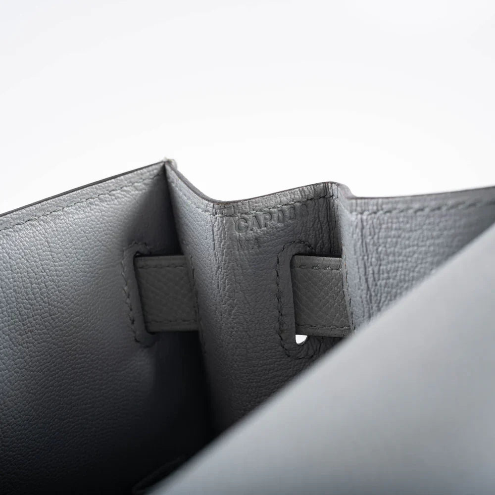 KELLY 28 SELLIER BLUE GLACIER EPSOM PALLADIUM HARDWARE