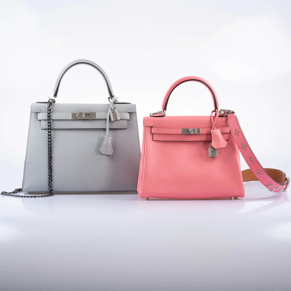 KELLY 28 SELLIER BLUE GLACIER EPSOM PALLADIUM HARDWARE