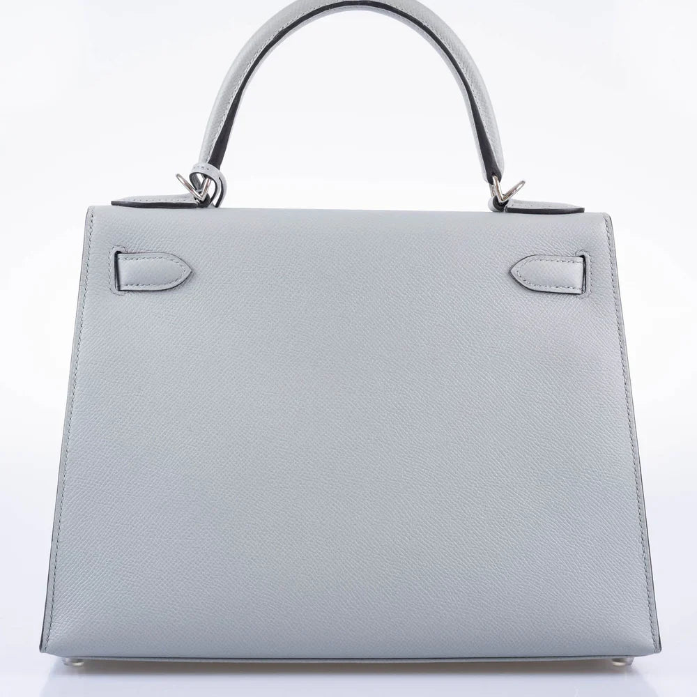 KELLY 28 SELLIER BLUE GLACIER EPSOM PALLADIUM HARDWARE