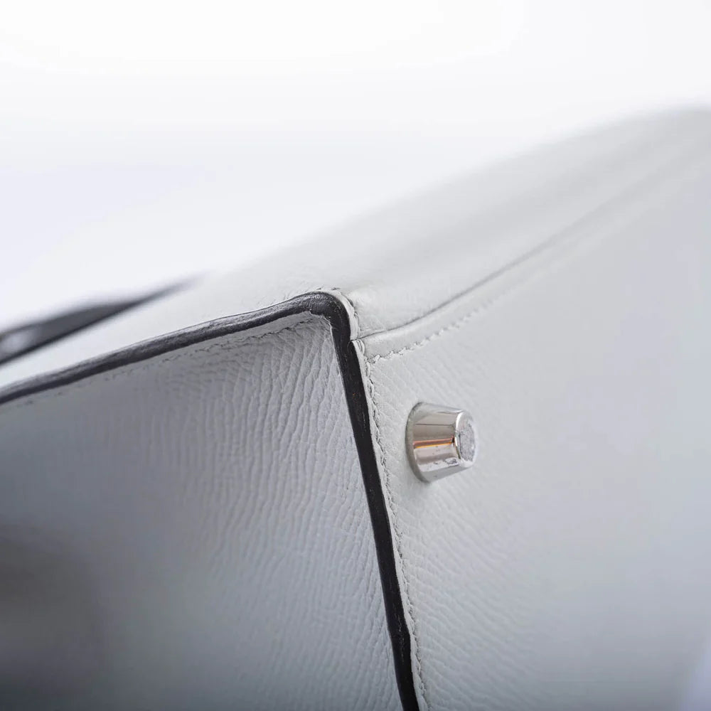 KELLY 28 SELLIER BLUE GLACIER EPSOM PALLADIUM HARDWARE