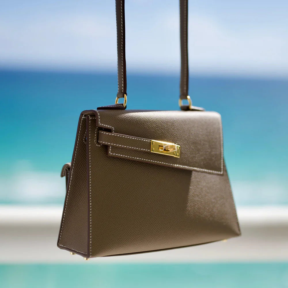 KELLY II SELLIER EN DÉSORDRE 20 ETOUPE EPSOM GOLD HARDWARE