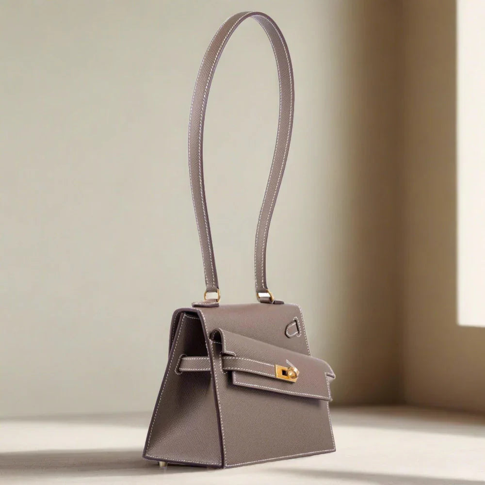 KELLY II SELLIER EN DÉSORDRE 20 ETOUPE EPSOM GOLD HARDWARE